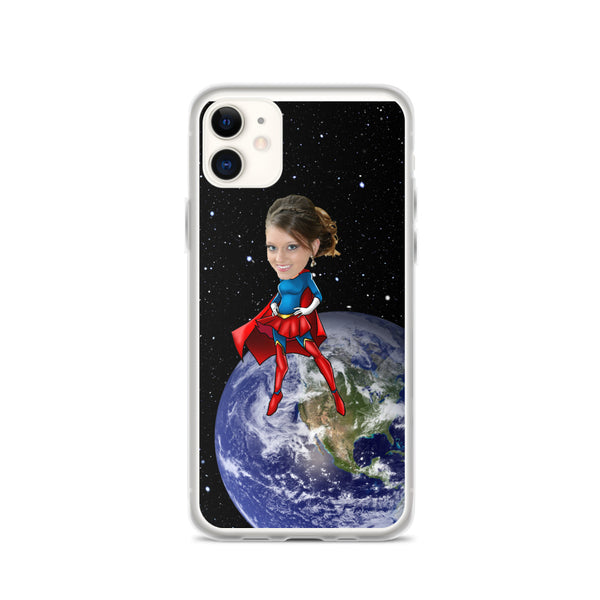iPhone Case: Woman Space Superhero