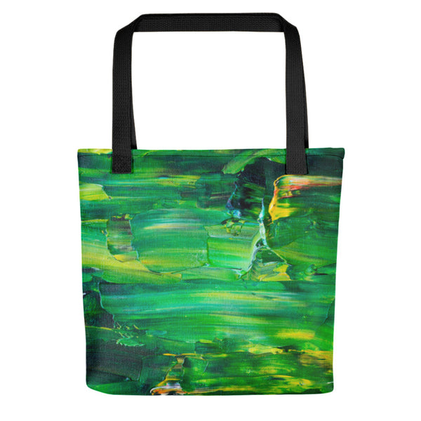 Tote Bag: Artist Quote Green Design