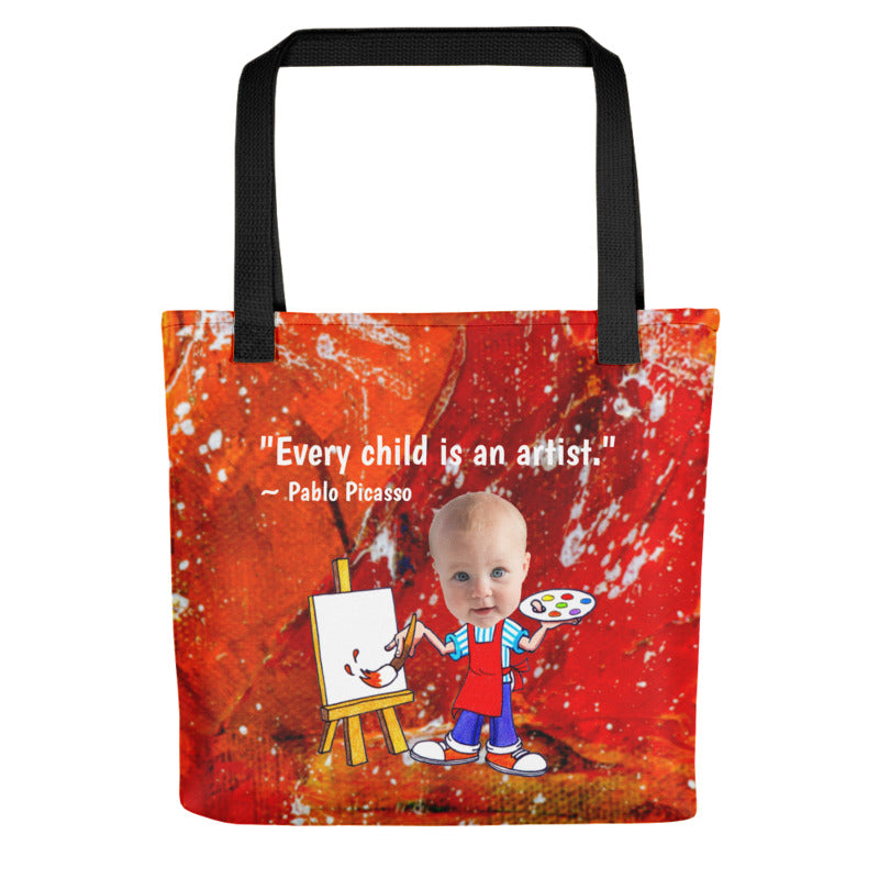 Tote Bag: Artist Quote Red Design