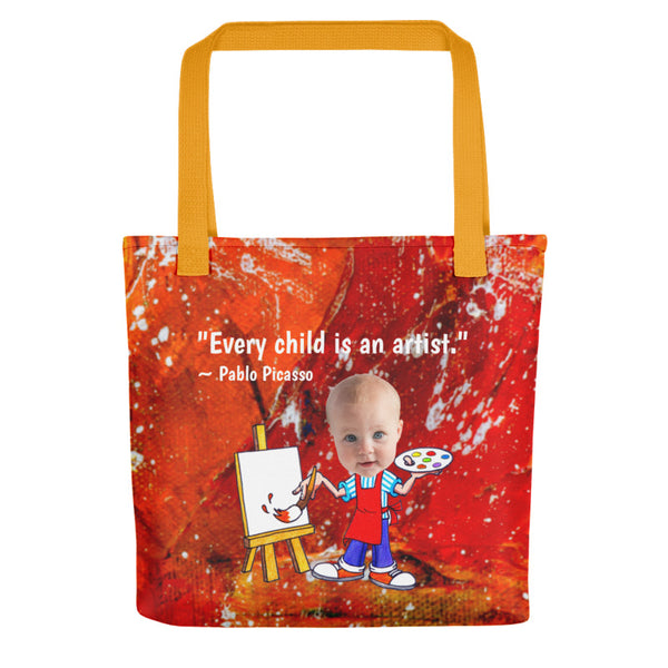 Tote Bag: Artist Quote Red Design