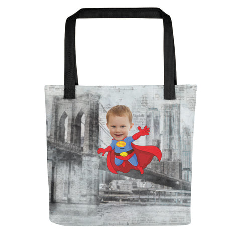 Tote Bag: New York Superhero b/w