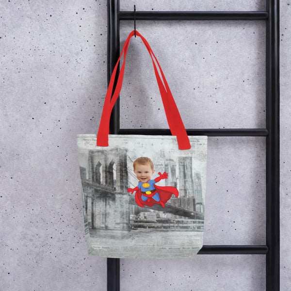 Tote Bag: New York Superhero b/w