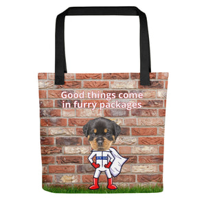 Tote Bag: Super Pet Brick Wall