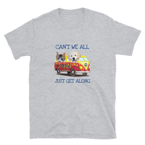 T-shirt: Dog and Cat Get Along non-custom