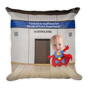 Cushion: Broadway Subway Superhero
