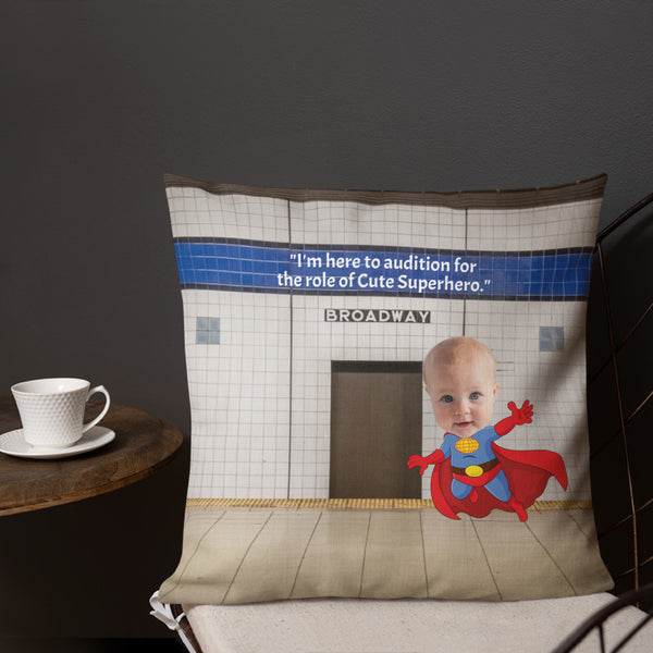 Cushion: Broadway Subway Superhero