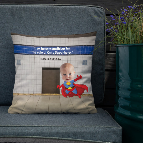 Cushion: Broadway Subway Superhero