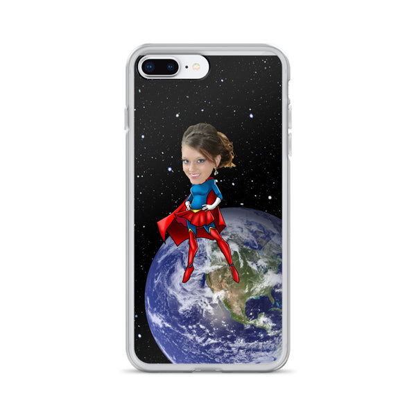 iPhone Case: Woman Space Superhero